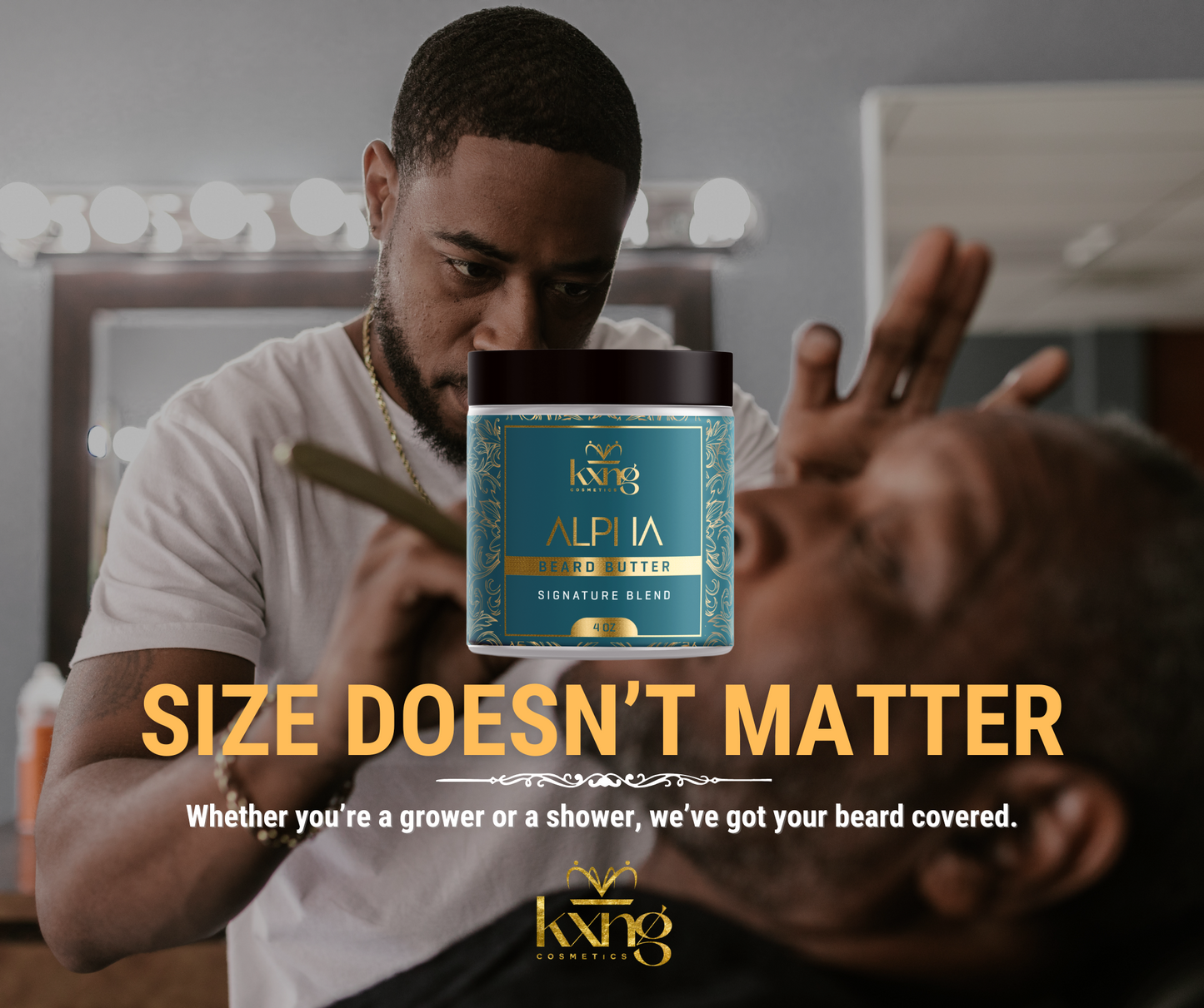 KXNG Cosmetics Beard Butter - Organic Beard Softener & Hydrator for Men (4 oz)
