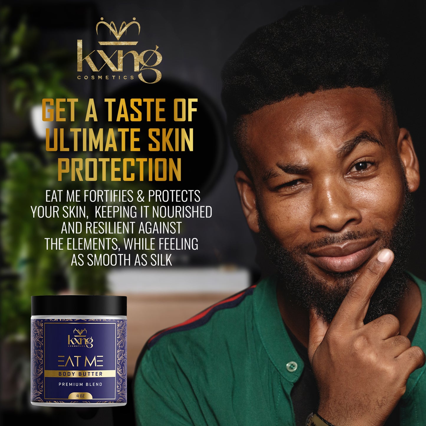 KXNG Cosmetics Body Butter - Organic Moisturizer for Men and Women (Eat Me)