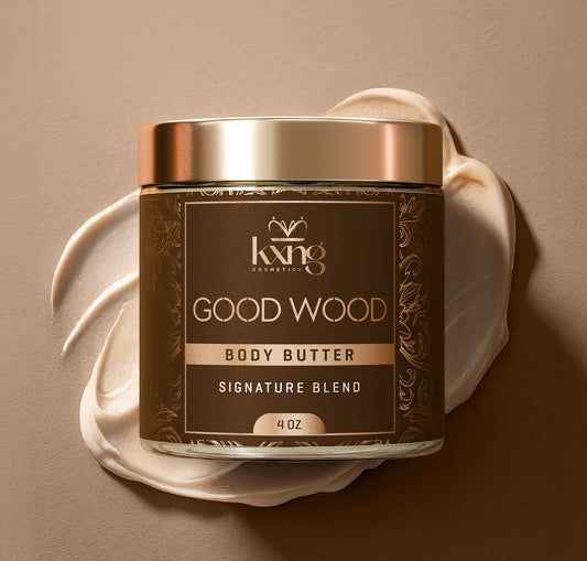 KXNG Cosmetics Body Butter - Organic Moisturizer for Men (Good Wood)