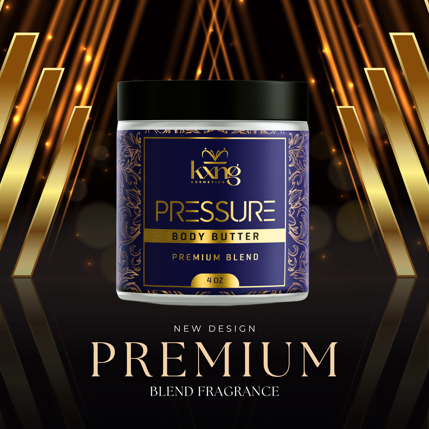 KXNG Cosmetics Body Butter - Organic Moisturizer for Men (Pressure)