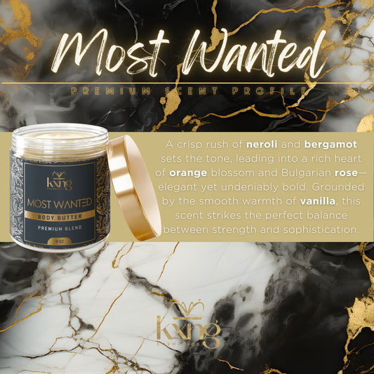 KXNG Cosmetics Body Butter - Organic Moisturizer for Men and Women (Most Wanted)
