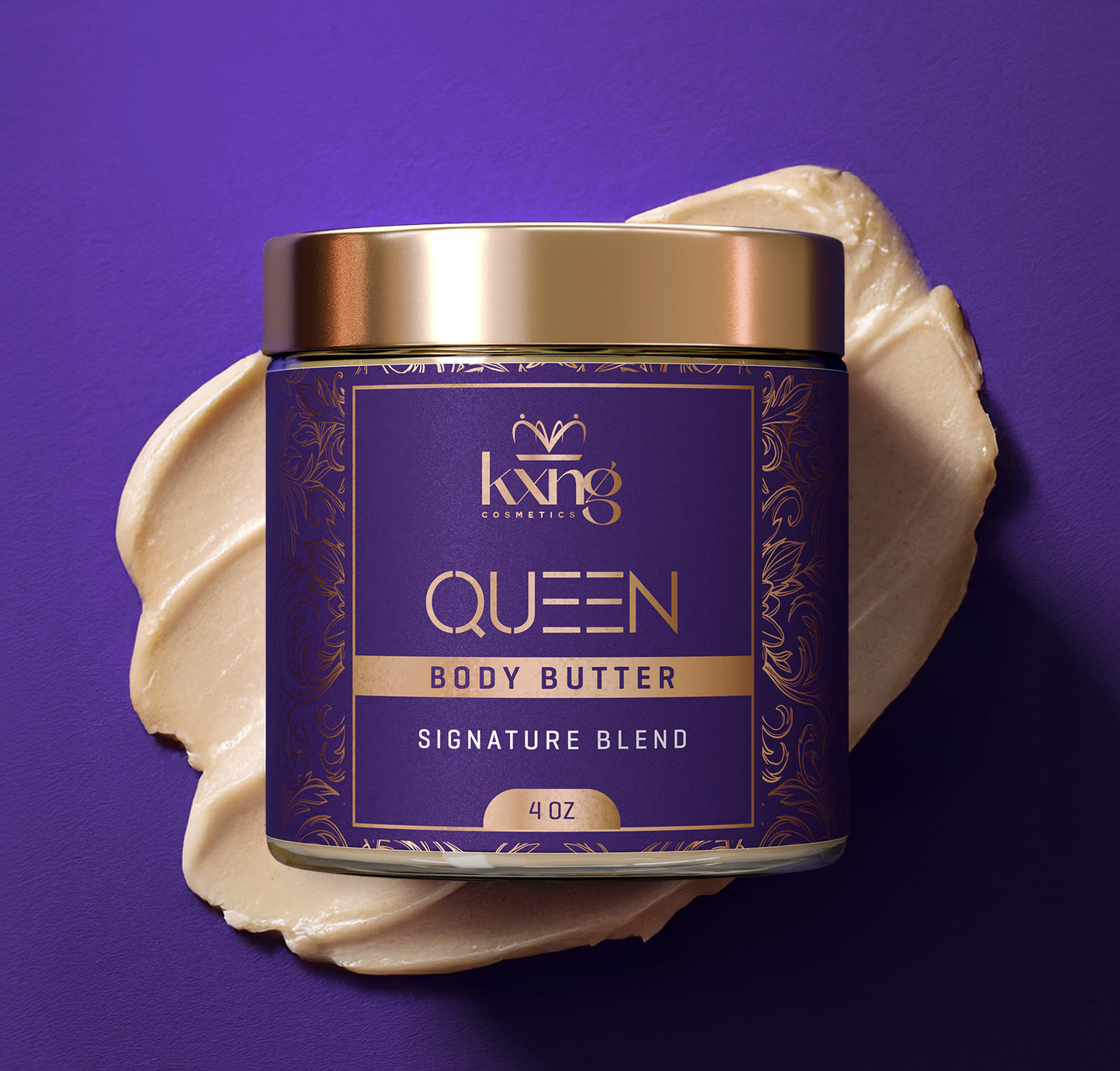KXNG Cosmetics Body Butter - Organic Moisturizer for Women (Queen)