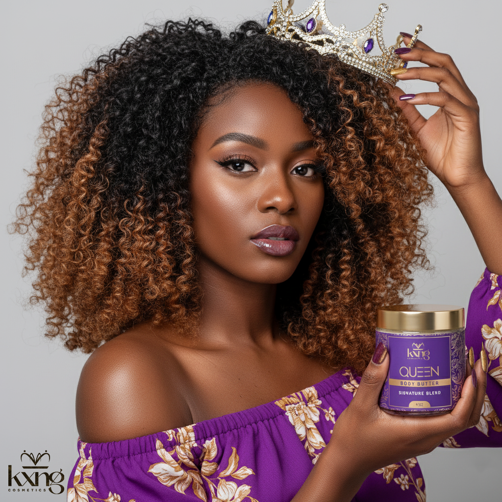 KXNG Cosmetics Body Butter - Organic Moisturizer for Women (Queen)
