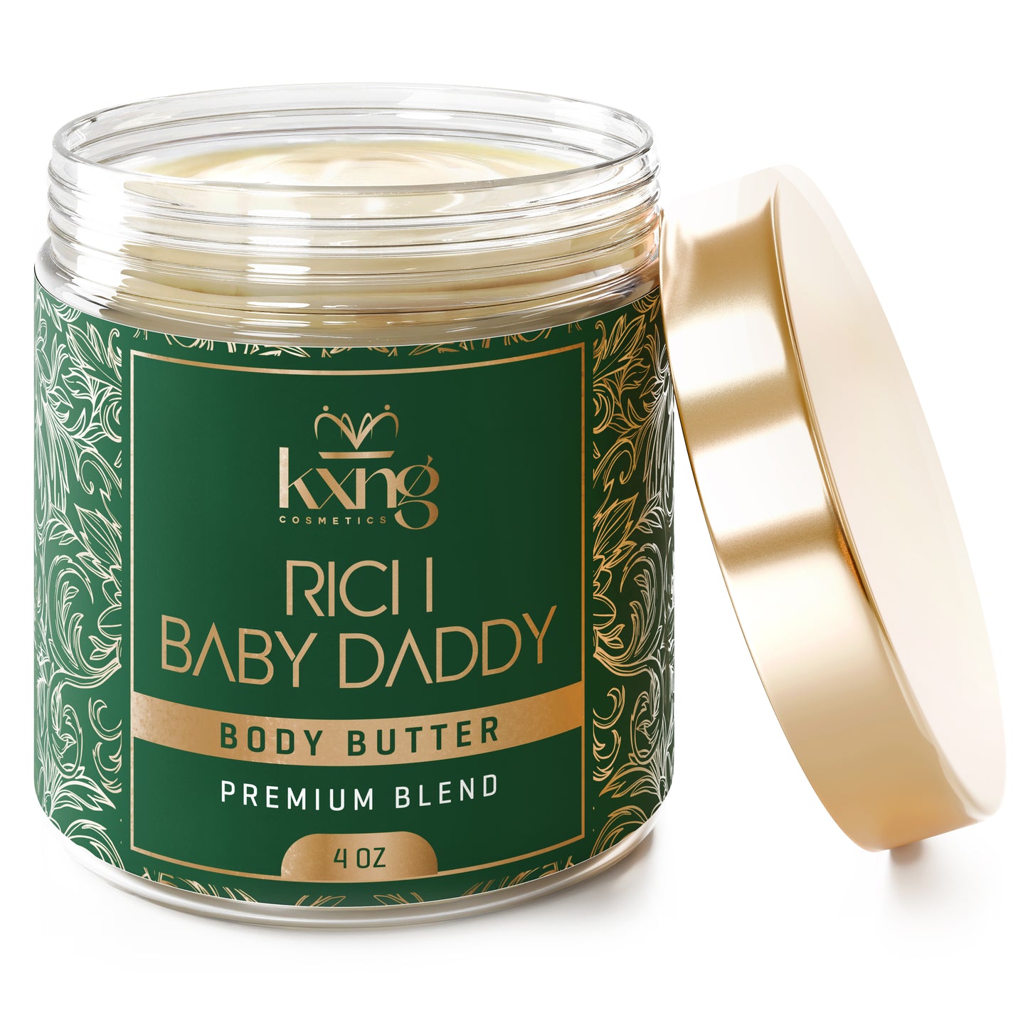 KXNG Cosmetics Body Butter - Organic Moisturizer for Men (Rich Baby Daddy)