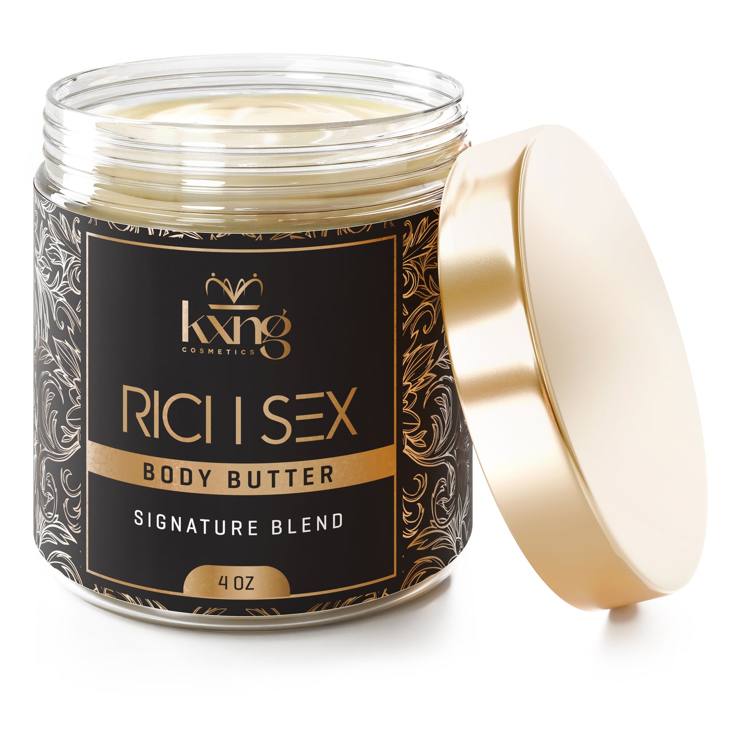 KXNG Cosmetics Body Butter - Organic Moisturizer for Men (Rich Sex)