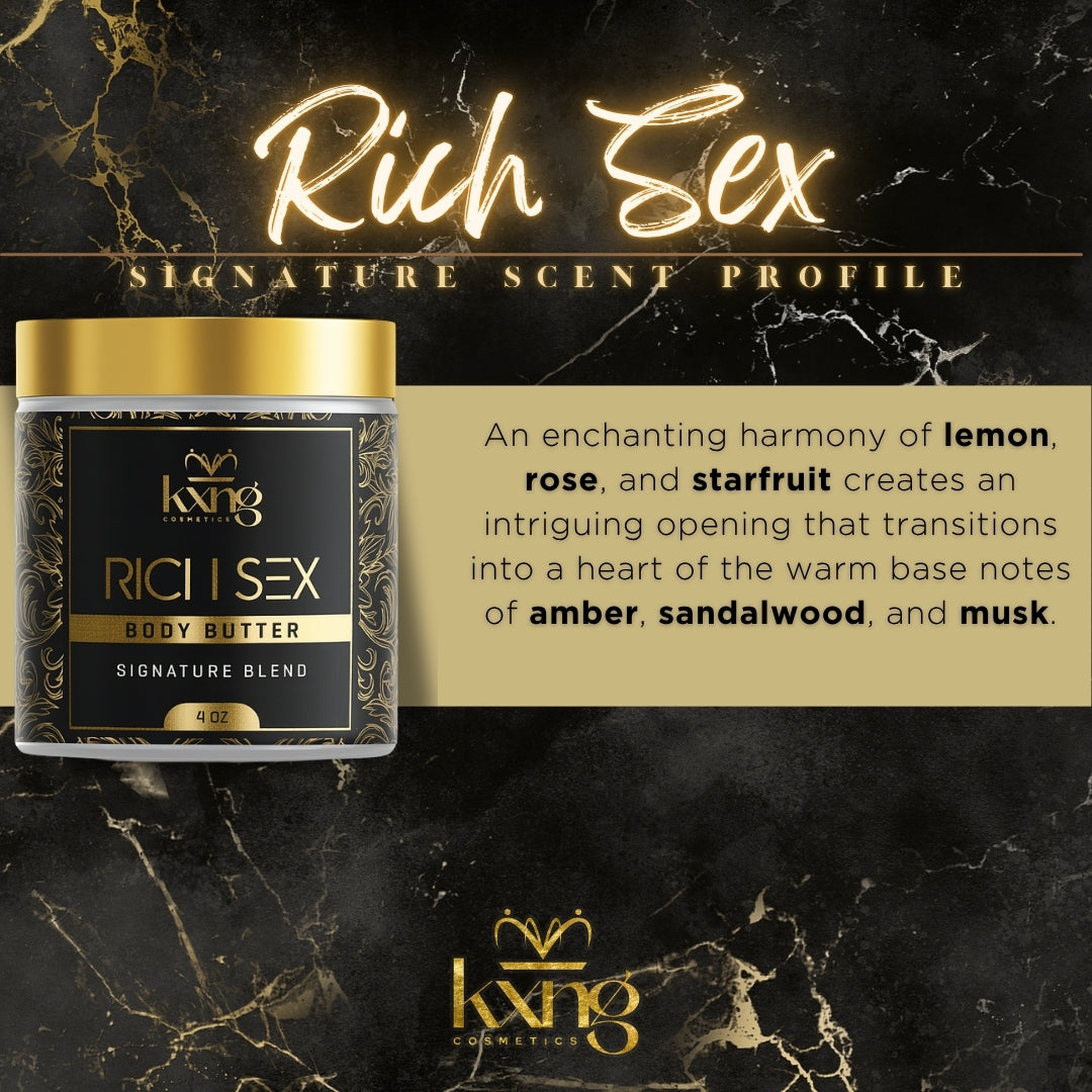 KXNG Cosmetics Body Butter - Organic Moisturizer for Men (Rich Sex)