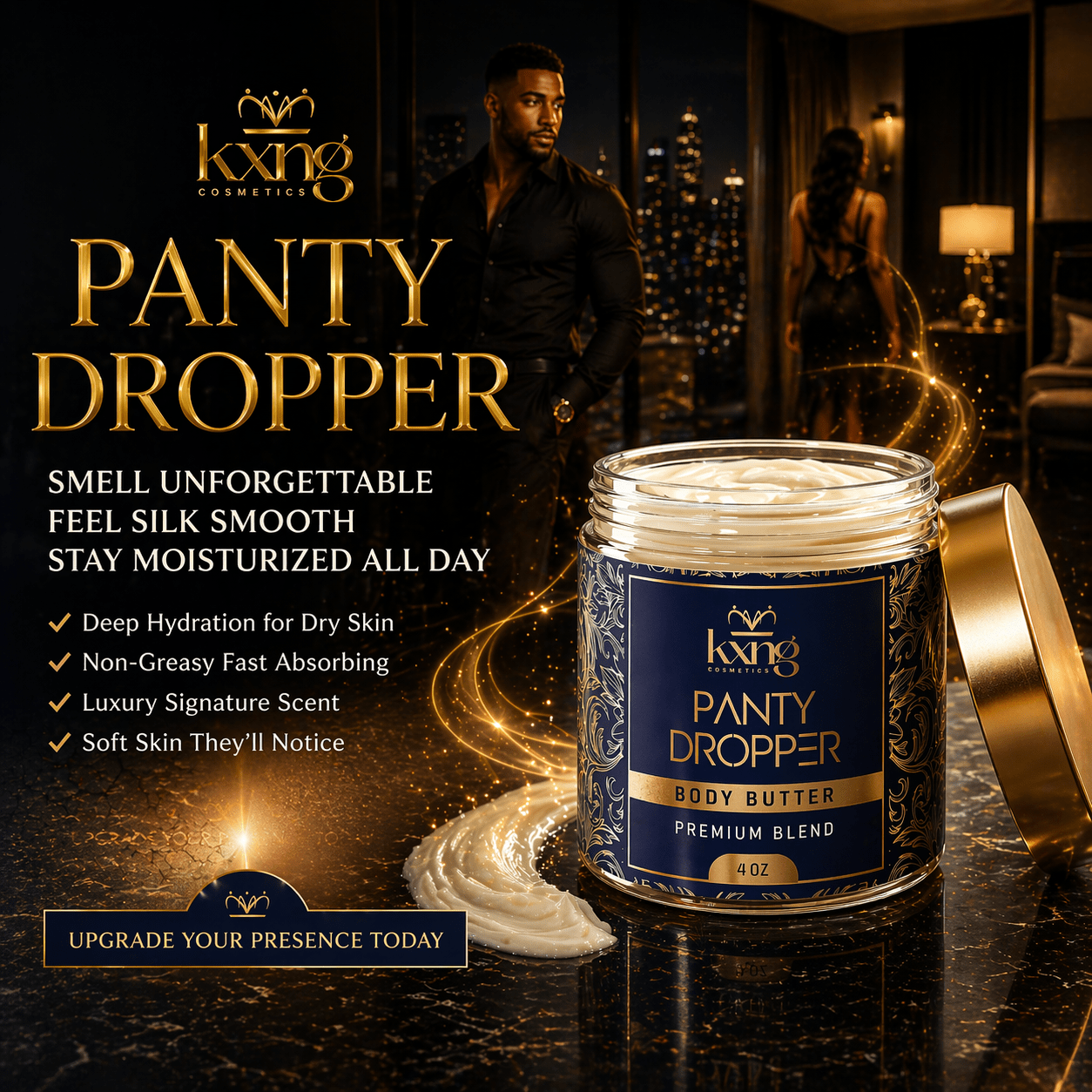 Panty Dropper Body Butter for Men — 4oz Whipped Shea Moisturizer by KXNG Cosmetics