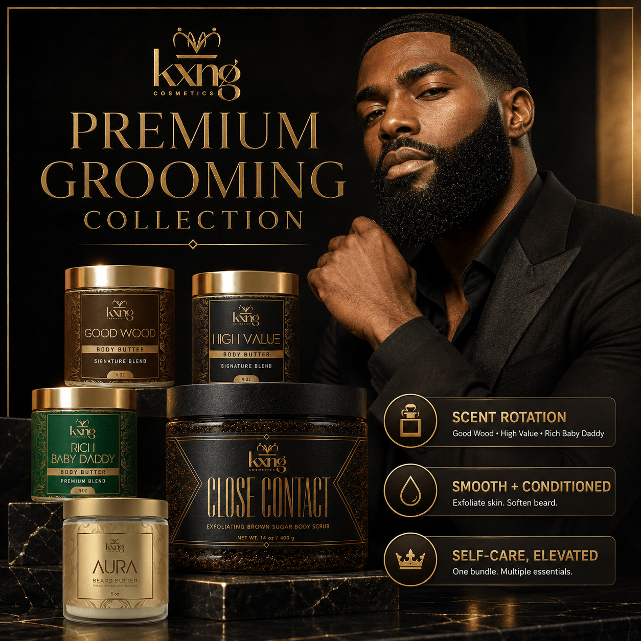The Premium Grooming Bundle - KXNG Cosmetics