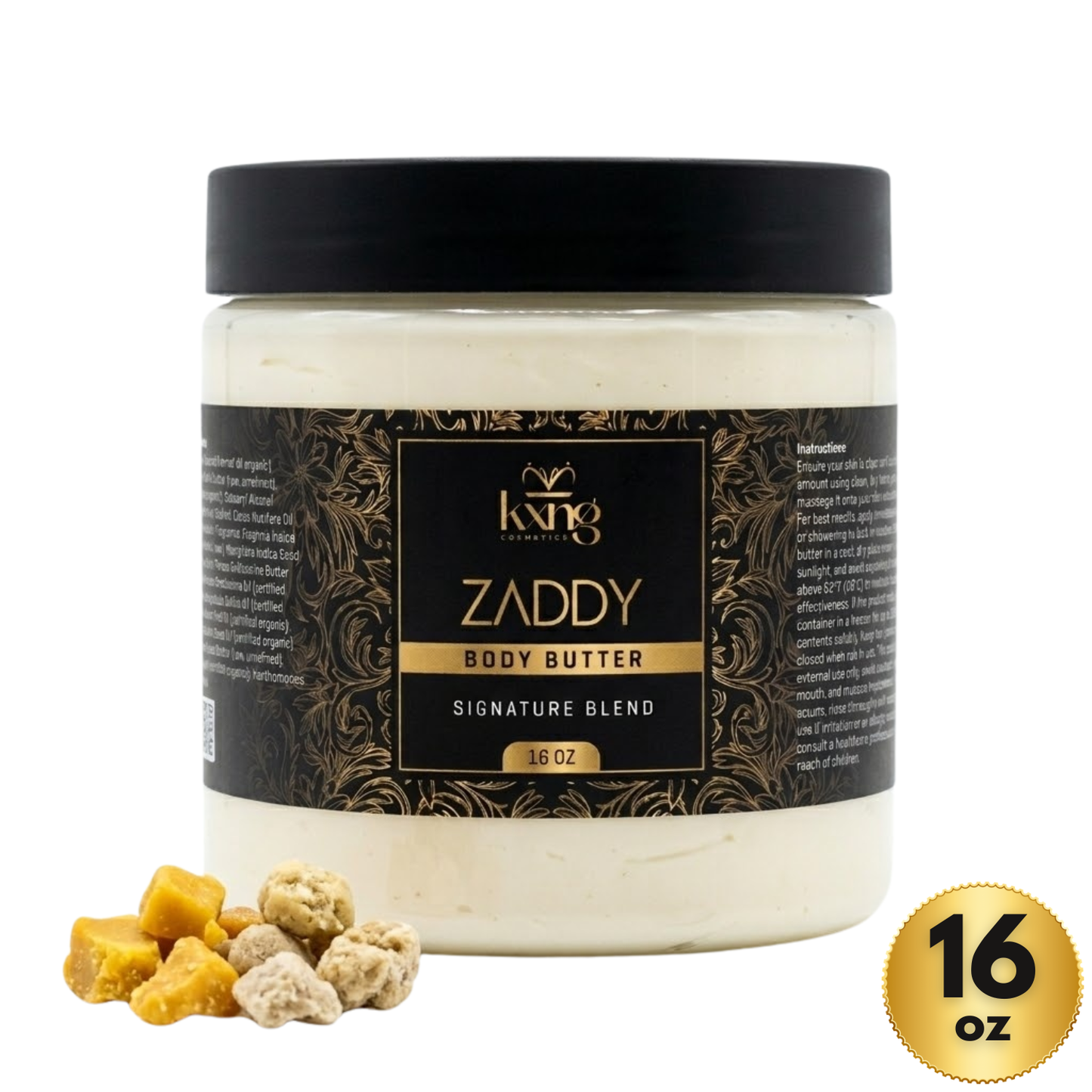 KXNG Cosmetics Body Butter - Organic Moisturizer for Men (Zaddy)