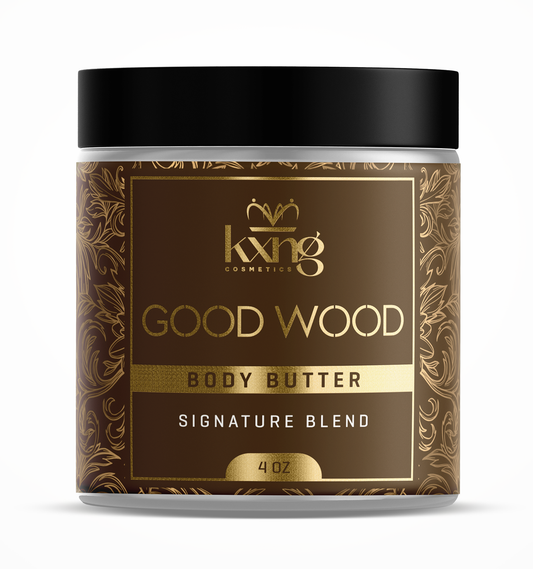 KXNG Cosmetics Body Butter - Organic Moisturizer for Men (Good Wood)