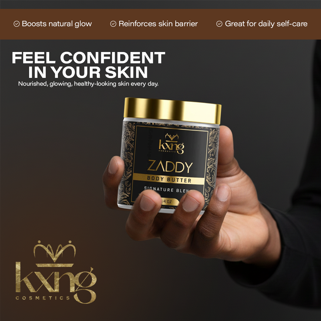 KXNG Cosmetics Body Butter - Organic Moisturizer for Men (Zaddy)