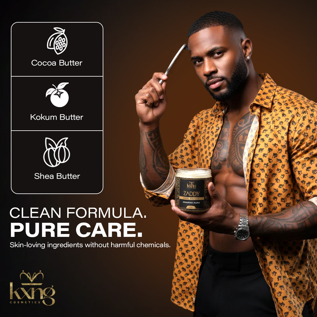 KXNG Cosmetics Body Butter - Organic Moisturizer for Men (Zaddy)