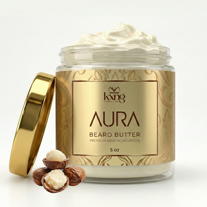 KXNG Cosmetics Aura Beard Butter - Organic Beard Softener & Hydrator for Men (5 oz)