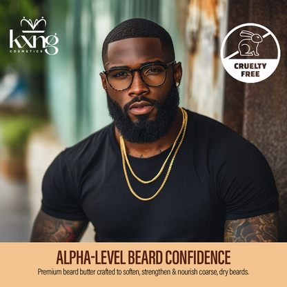 KXNG Cosmetics Aura Beard Butter - Organic Beard Softener & Hydrator for Men (5 oz)