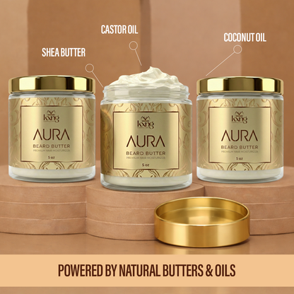 KXNG Cosmetics Aura Beard Butter - Organic Beard Softener & Hydrator for Men (5 oz)