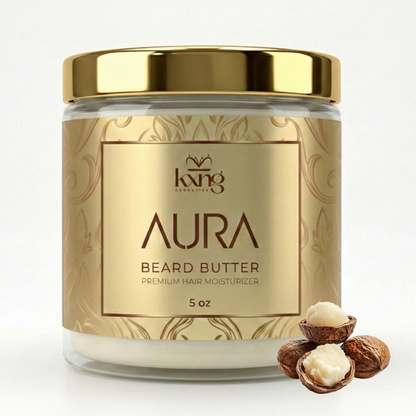 KXNG Cosmetics Aura Beard Butter - Organic Beard Softener & Hydrator for Men (5 oz)