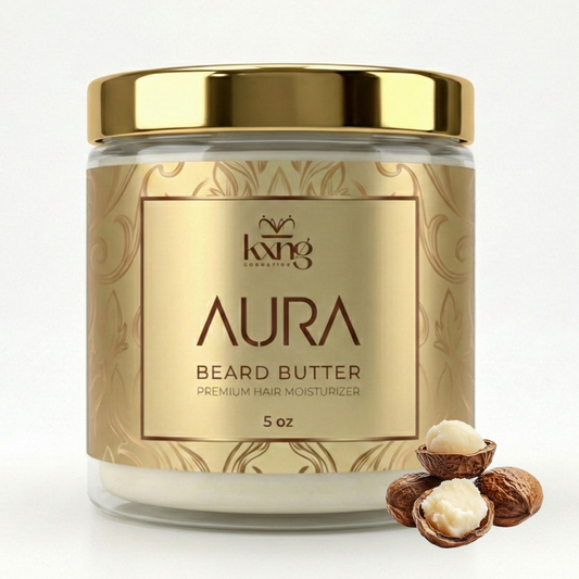 KXNG Cosmetics Aura Beard Butter - Organic Beard Softener & Hydrator for Men (5 oz)