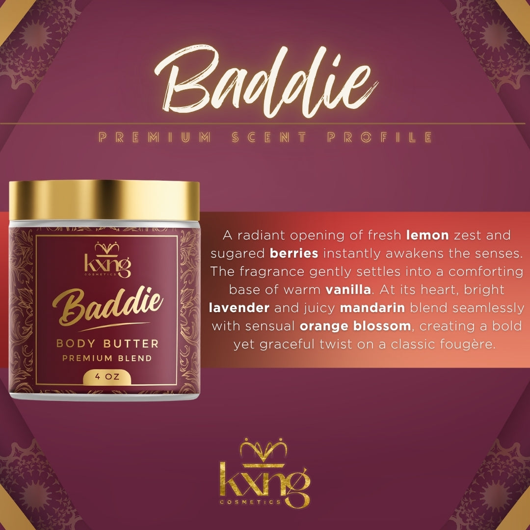 KXNG Cosmetics Body Butter - Organic Moisturizer for Women (Baddie)