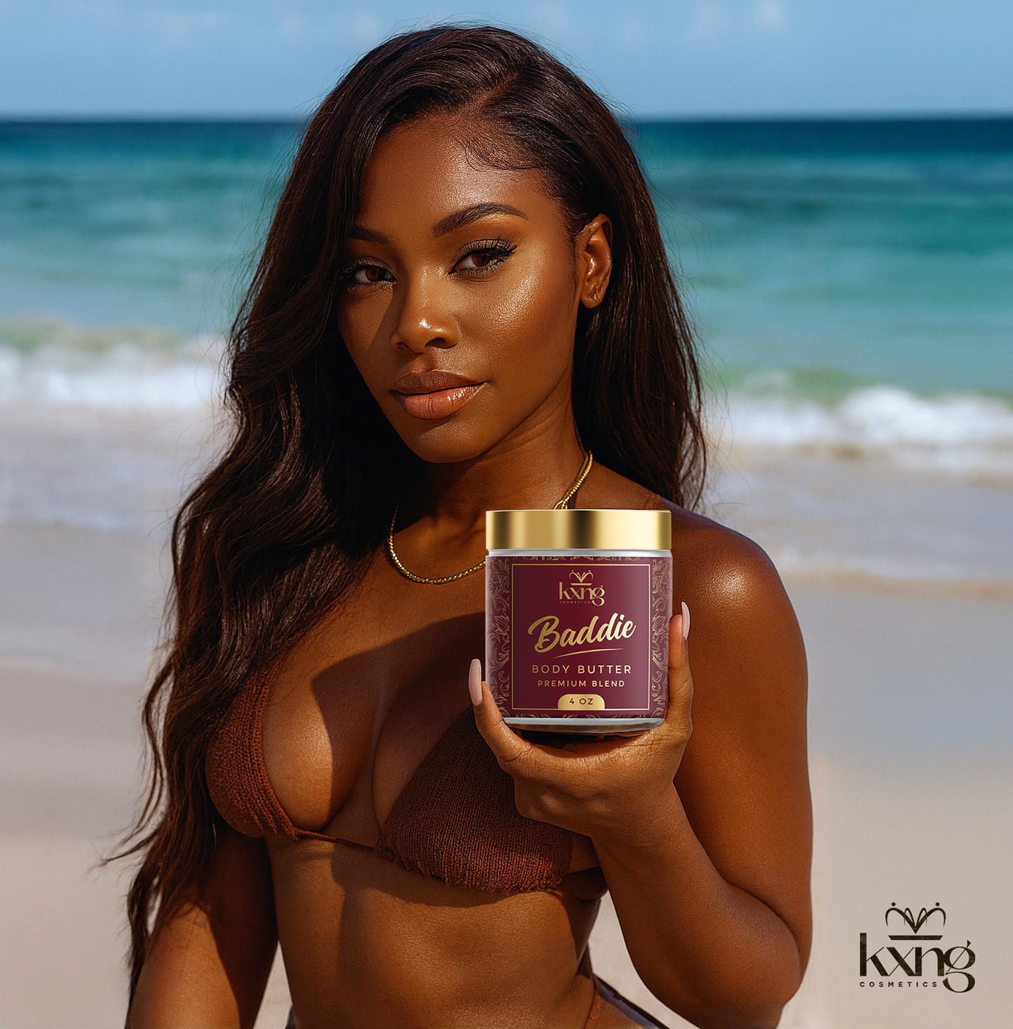 KXNG Cosmetics Body Butter - Organic Moisturizer for Women (Baddie)