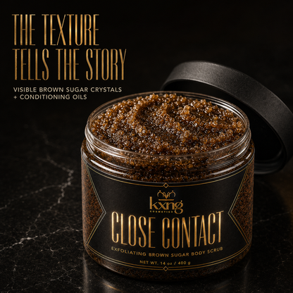 KXNG Cosmetics Close Contact — Exfoliating Brown Sugar Body Scrub