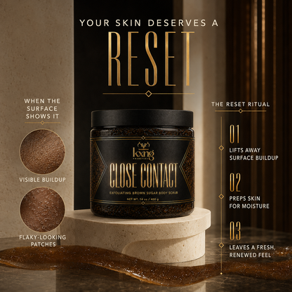 KXNG Cosmetics Close Contact — Exfoliating Brown Sugar Body Scrub