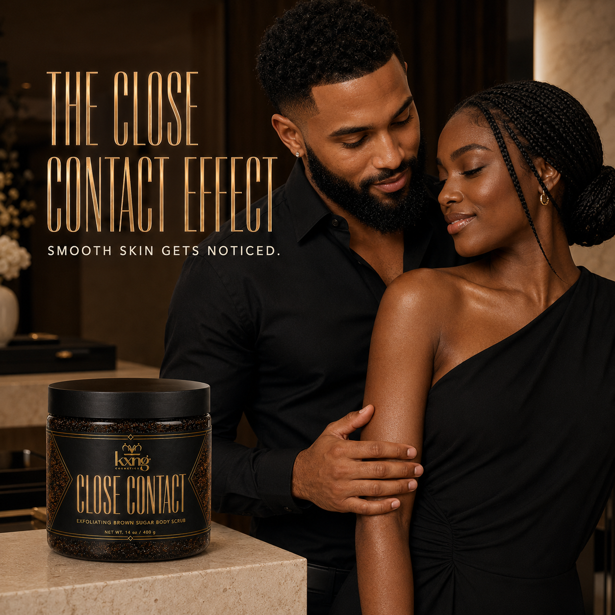 KXNG Cosmetics Close Contact — Exfoliating Brown Sugar Body Scrub