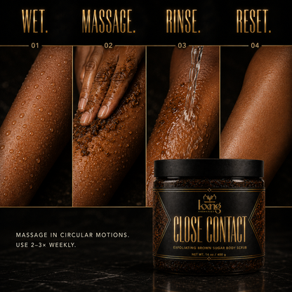 KXNG Cosmetics Close Contact — Exfoliating Brown Sugar Body Scrub