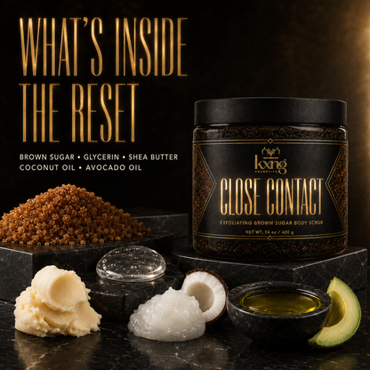 KXNG Cosmetics Close Contact — Exfoliating Brown Sugar Body Scrub