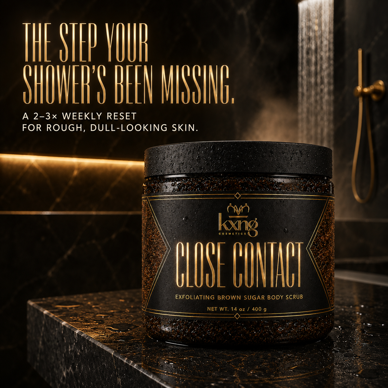 KXNG Cosmetics Close Contact — Exfoliating Brown Sugar Body Scrub