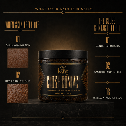 KXNG Cosmetics Close Contact — Exfoliating Brown Sugar Body Scrub