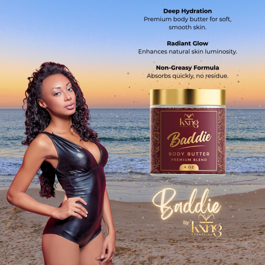KXNG Cosmetics Body Butter - Organic Moisturizer for Women (Baddie)