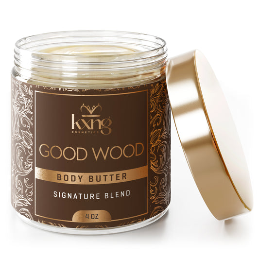 KXNG Cosmetics Body Butter - Organic Moisturizer for Men (Good Wood)