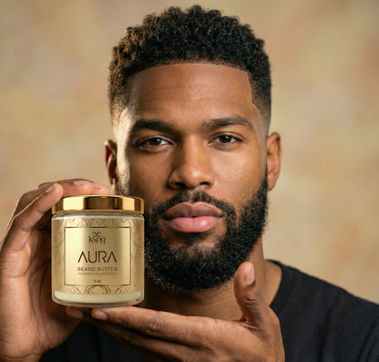 KXNG Cosmetics Aura Beard Butter - Organic Beard Softener & Hydrator for Men (5 oz)