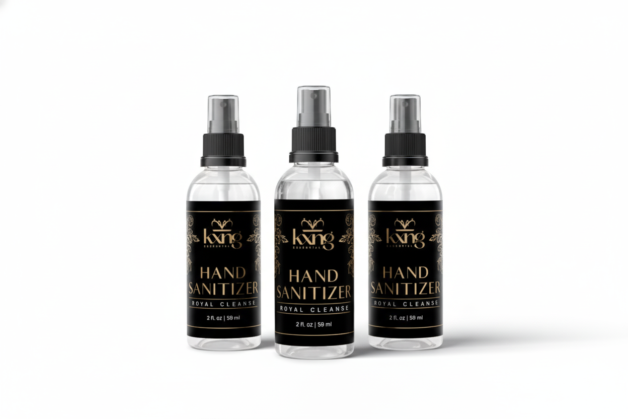KXNG Cosmetics - Royal Cleanse Hand Sanitizer - 2 oz (Pack of 3)