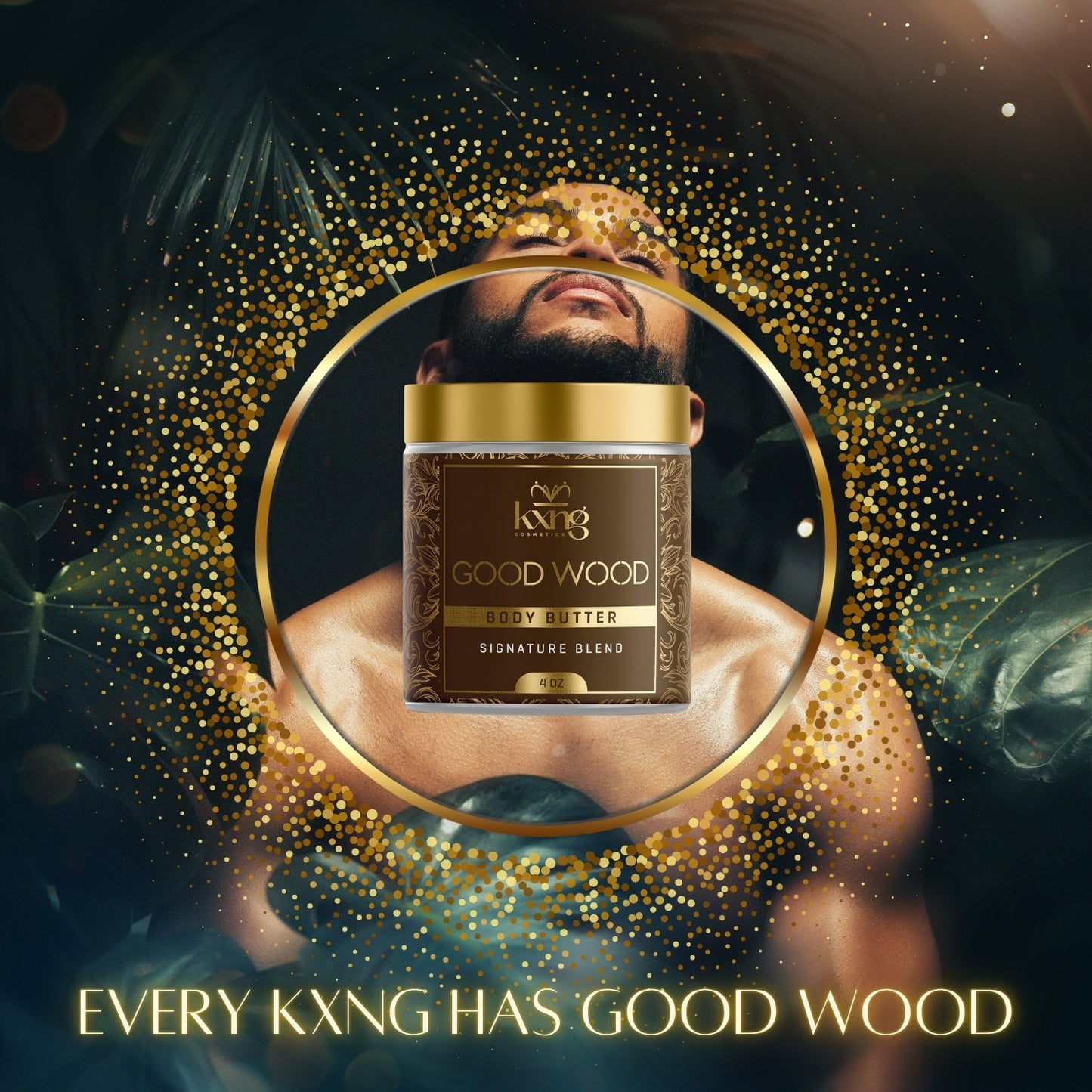 KXNG Cosmetics Body Butter - Organic Moisturizer for Men (Good Wood)