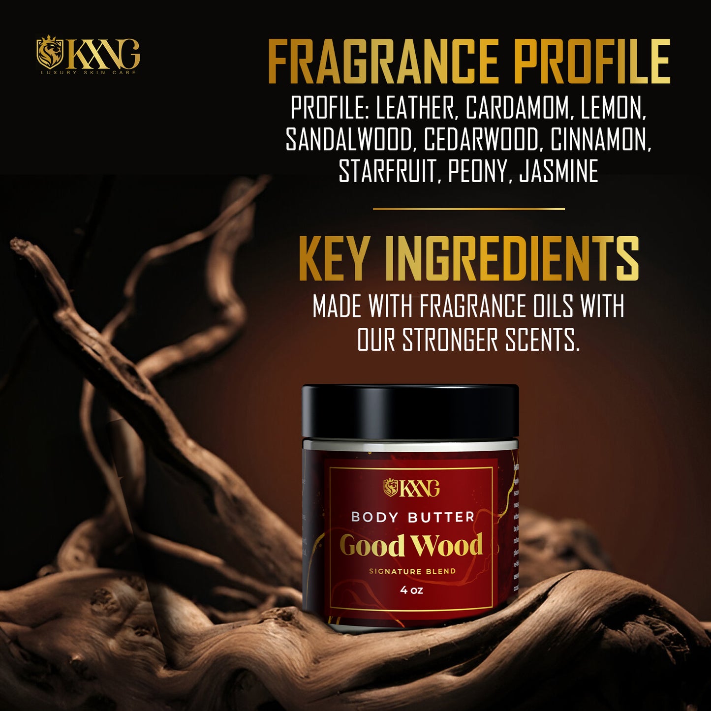 KXNG Cosmetics Body Butter - Organic Moisturizer for Men (All Skin Types)