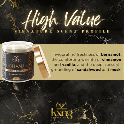 KXNG Cosmetics Body Butter - Organic Moisturizer for Men (High Value)