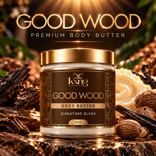 Good Wood Body Butter for Men — Earthy Whipped Shea Moisturizer with Woody Masculine Scent