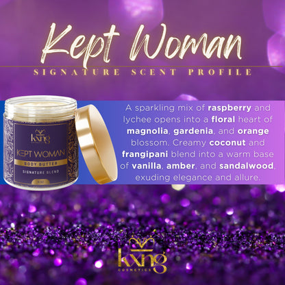 KXNG Cosmetics Body Butter - Organic Moisturizer for Women (Kept Woman)