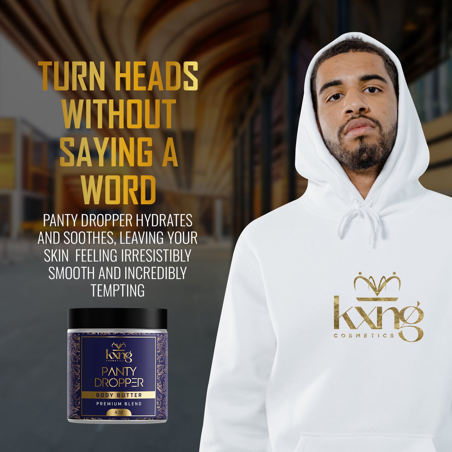 KXNG Cosmetics Body Butter - Organic Moisturizer for Men (Panty Dropper)