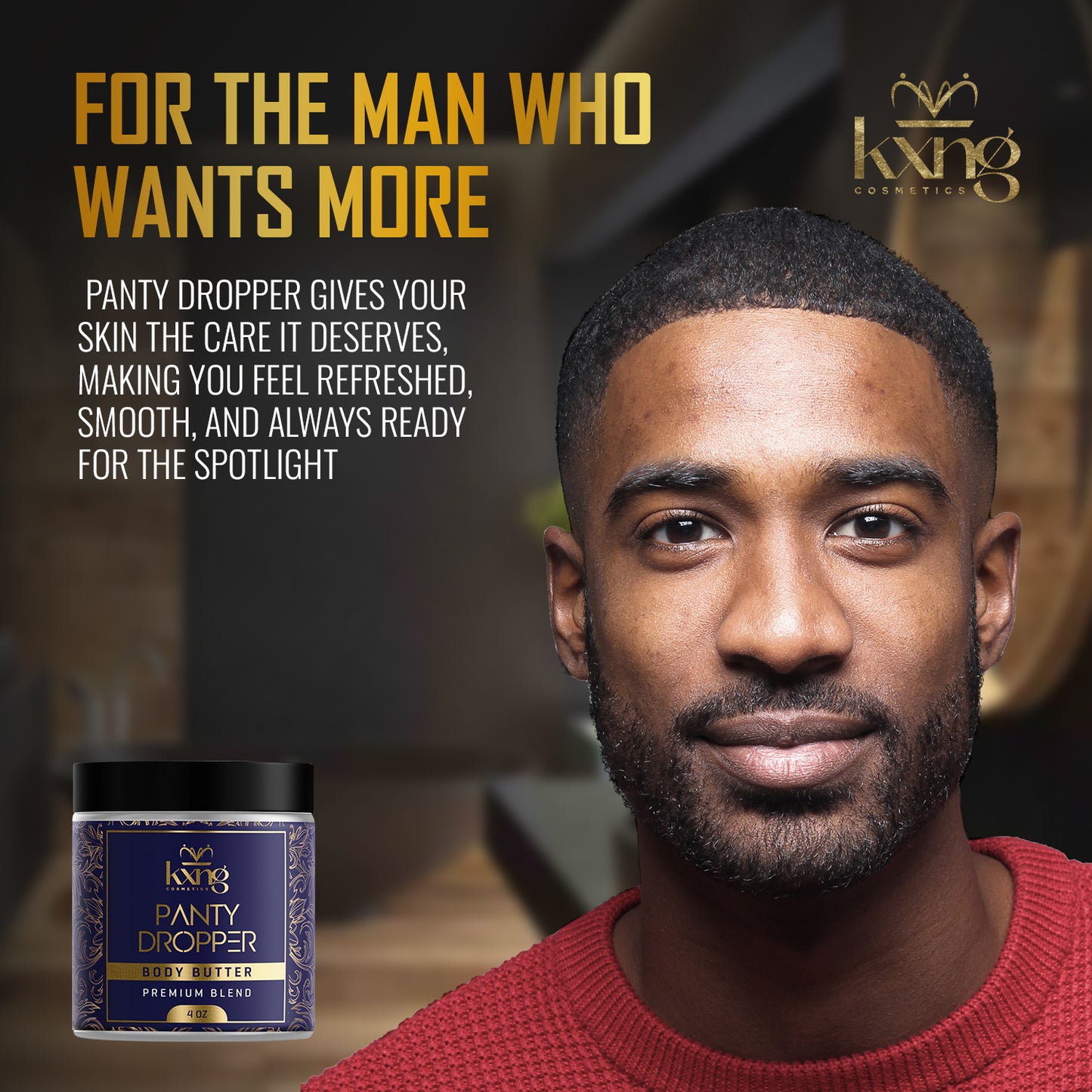 KXNG Cosmetics Body Butter - Organic Moisturizer for Men (Panty Dropper)