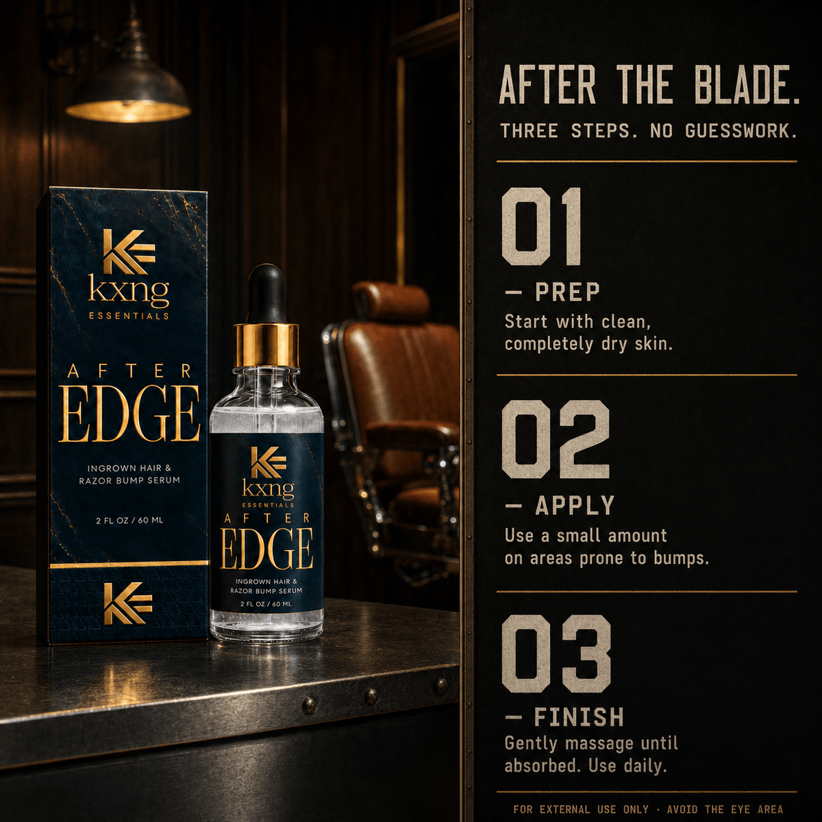 After Edge — Ingrown Hair and Razor Bump Serum That Actually Works - KXNG Cosmetics