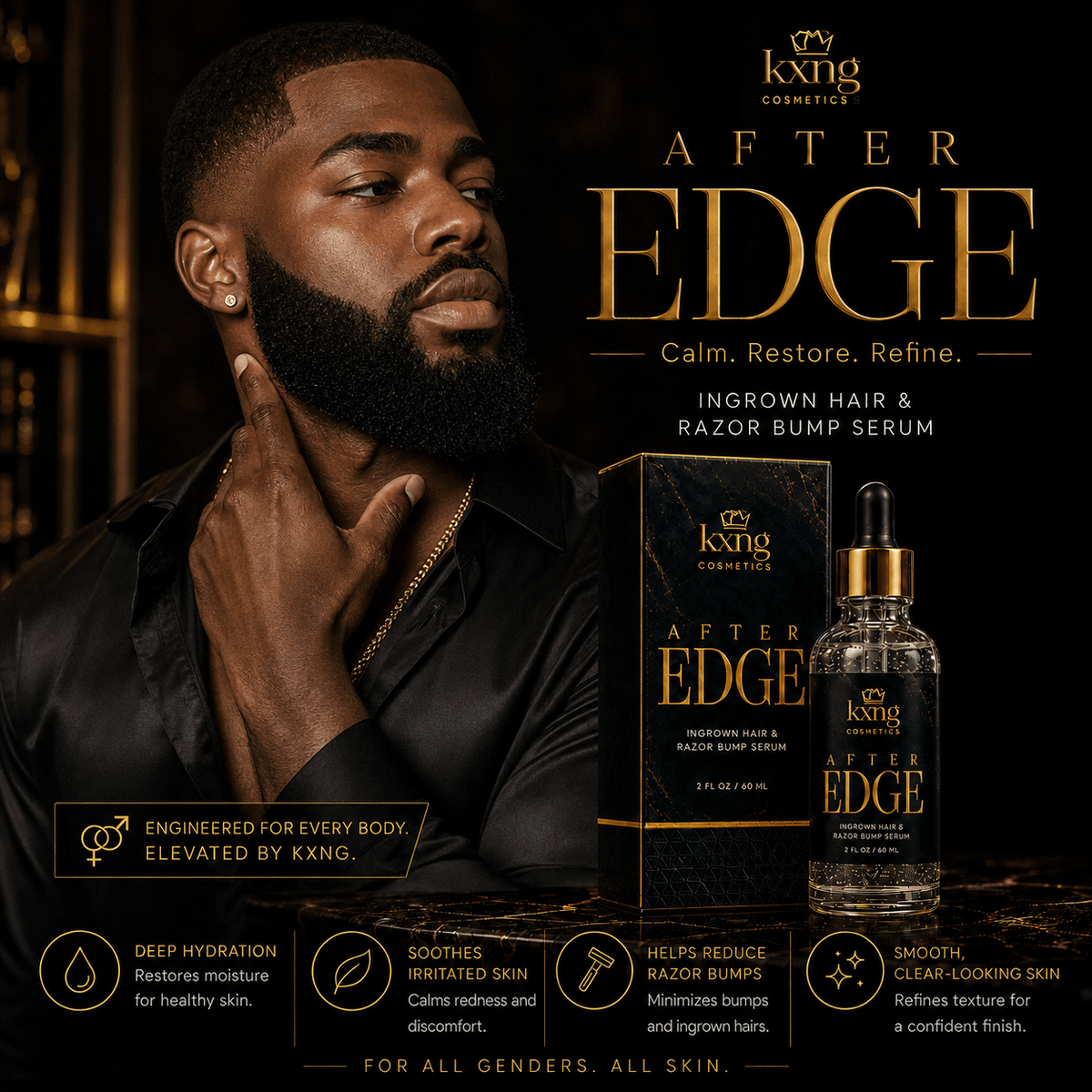 After Edge — Ingrown Hair and Razor Bump Serum That Actually Works - KXNG Cosmetics
