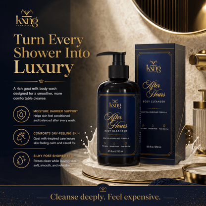After Hours Goat Milk Body Wash — Vanilla + Cashmere Body Cleanser - KXNG Cosmetics