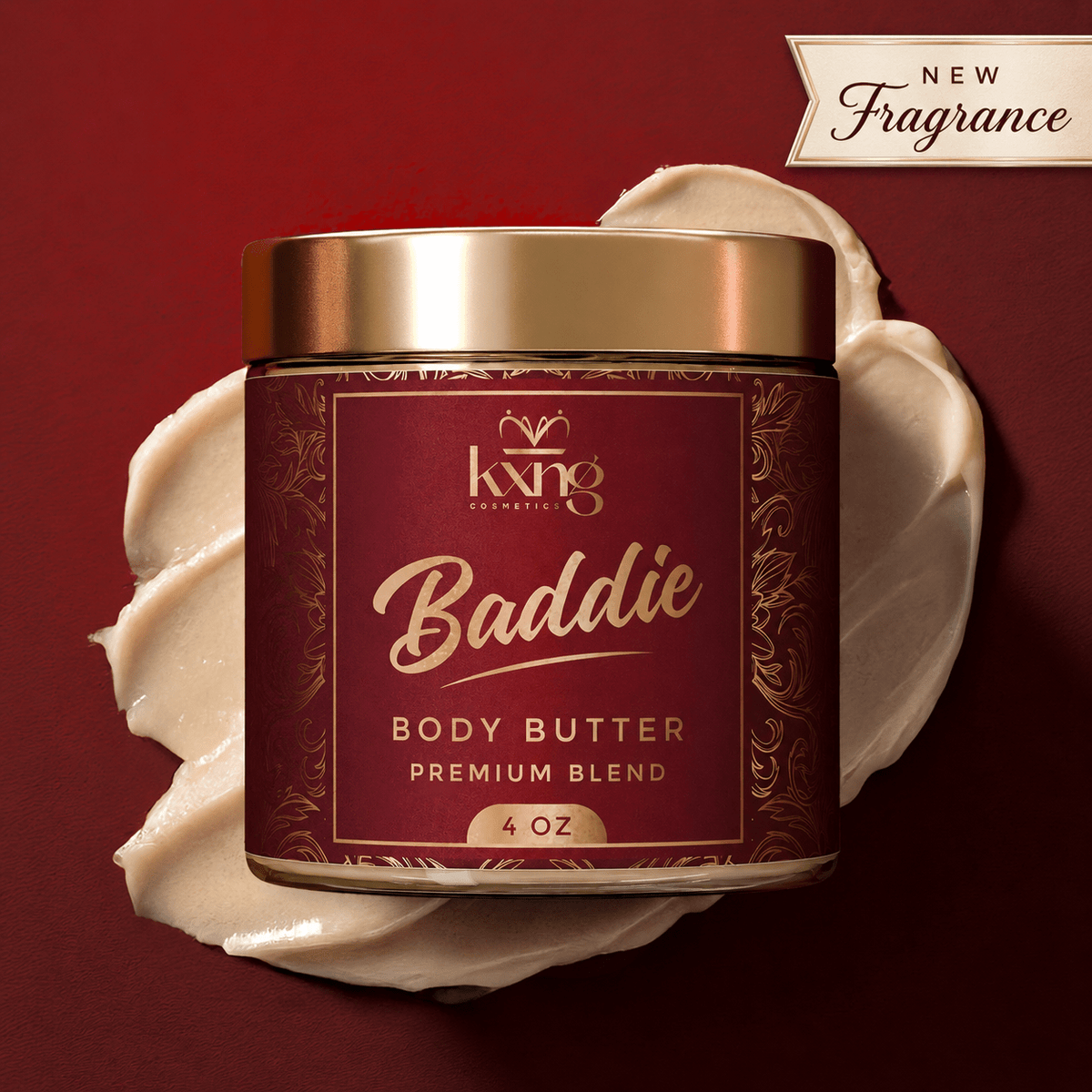 Baddie Body Butter for Women — Coconut & Vanilla-Infused Whipped Shea Moisturizer - KXNG Cosmetics