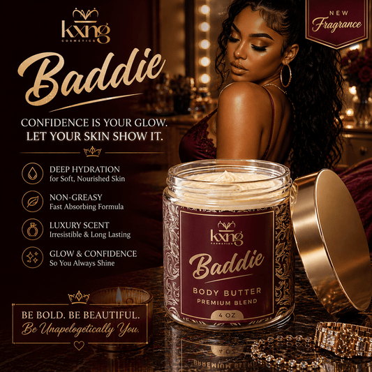 Baddie Body Butter for Women — Coconut & Vanilla-Infused Whipped Shea Moisturizer - KXNG Cosmetics