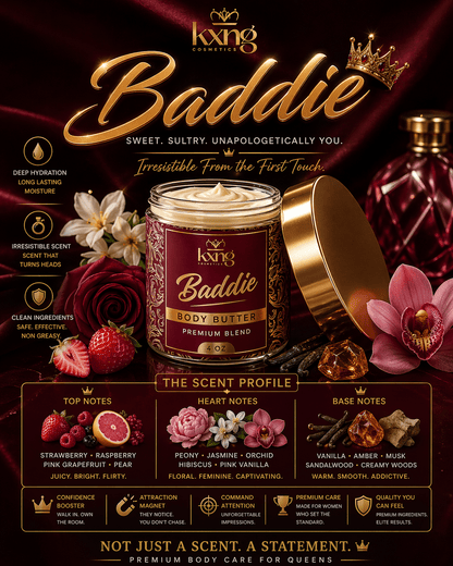 Baddie Body Butter for Women | Luxury Body Butter Moisturizer for Women - KXNG Cosmetics