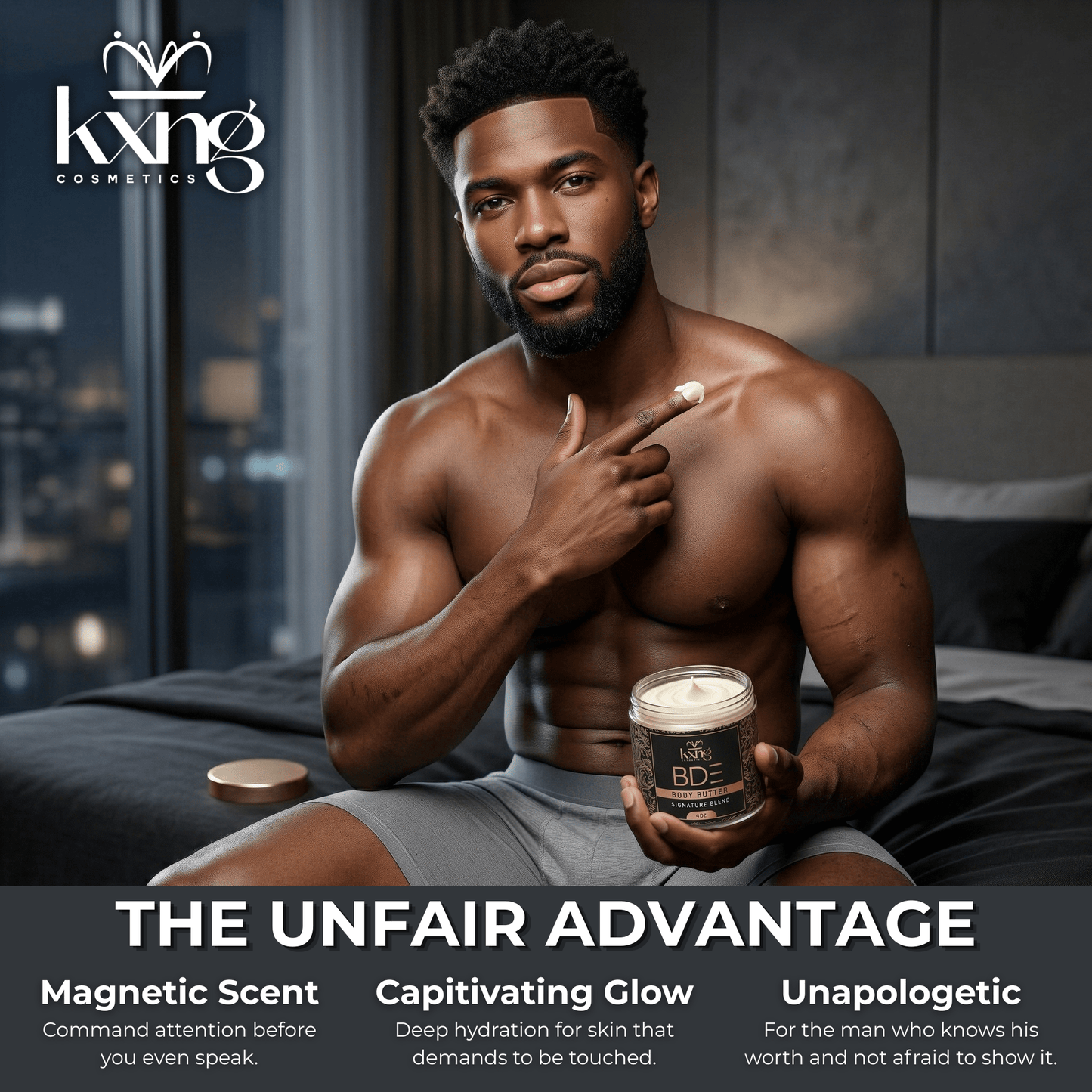 BDE Body Butter for Men | Luxury Shea Moisturizer for Men - KXNG Cosmetics