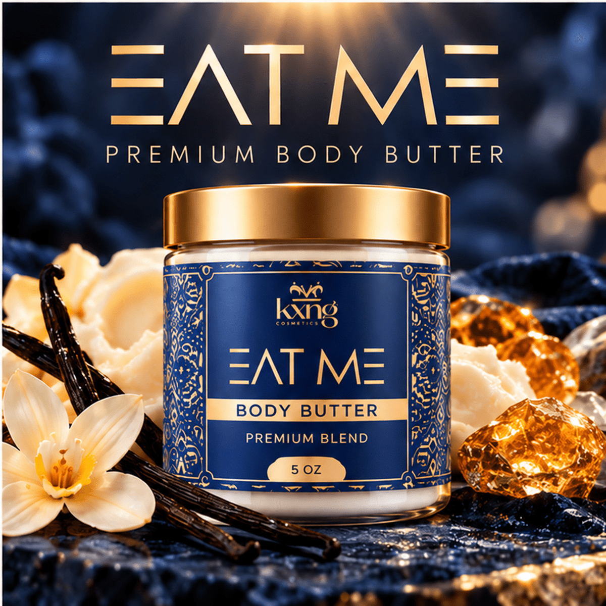 Eat Me Body Butter — Sweet Sensual Pheromone-Infused Whipped Shea Moisturizer for Men and Women - KXNG Cosmetics