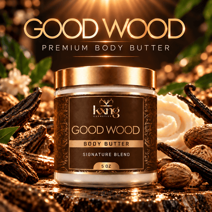 Good Wood Body Butter for Men — Earthy Whipped Shea Moisturizer with Woody Masculine Scent - KXNG Cosmetics